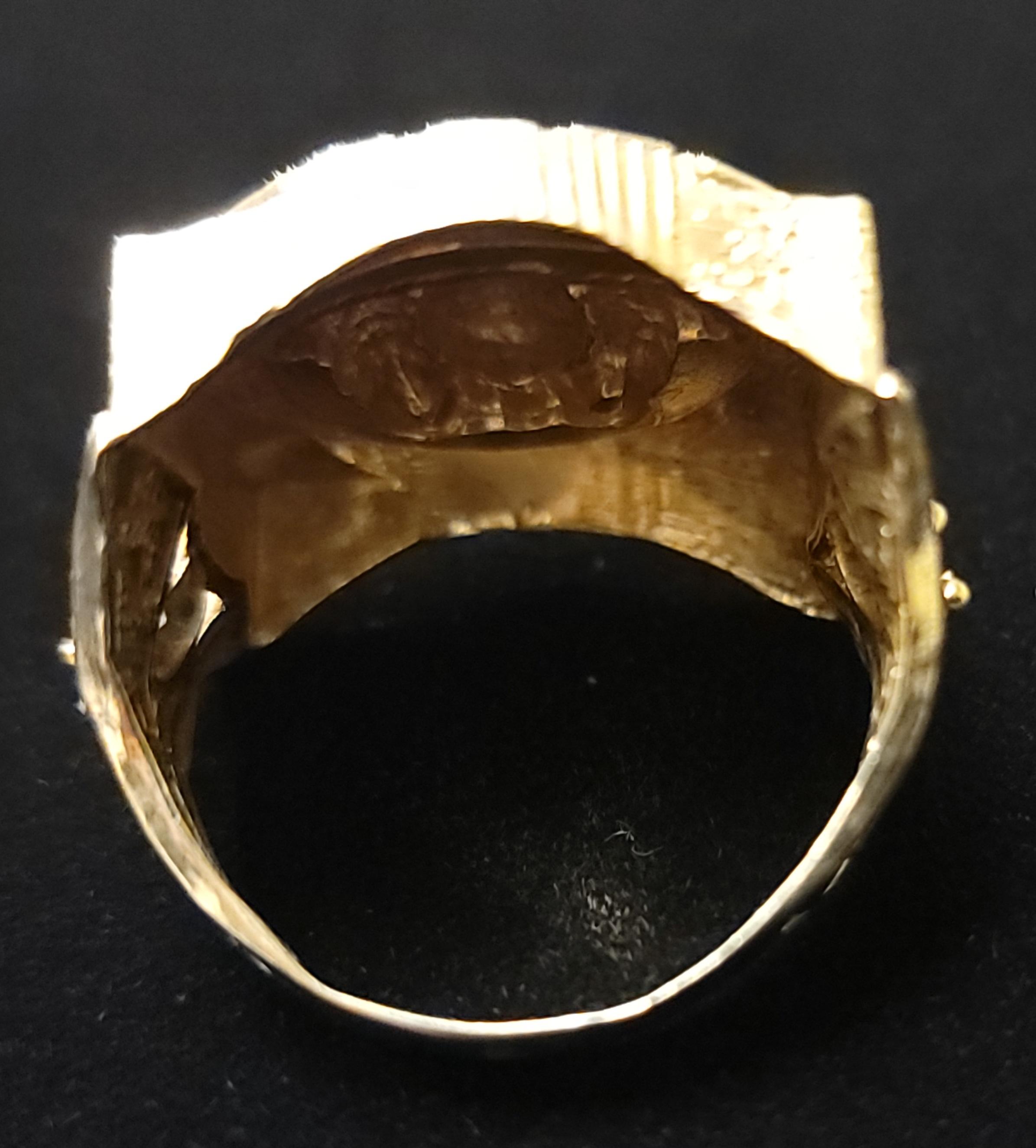 "Versace" design 10k Mens Ring