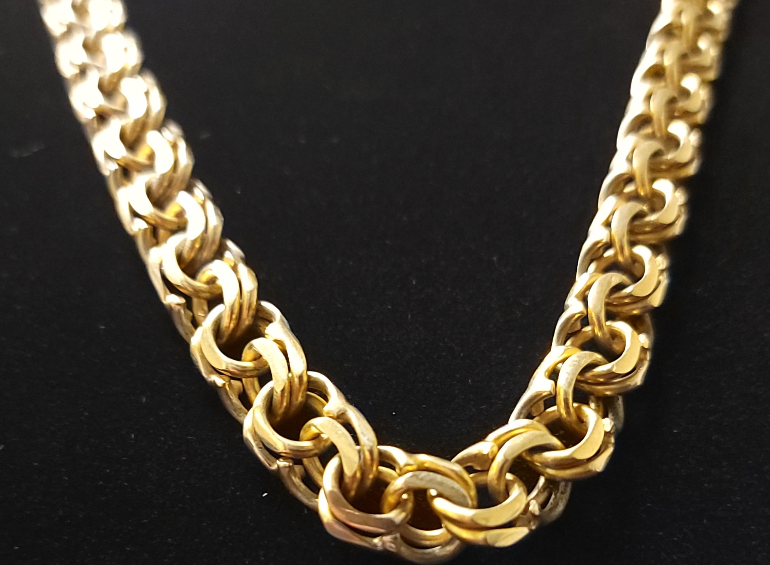 26" Chino Link Chain Necklace 10k gold