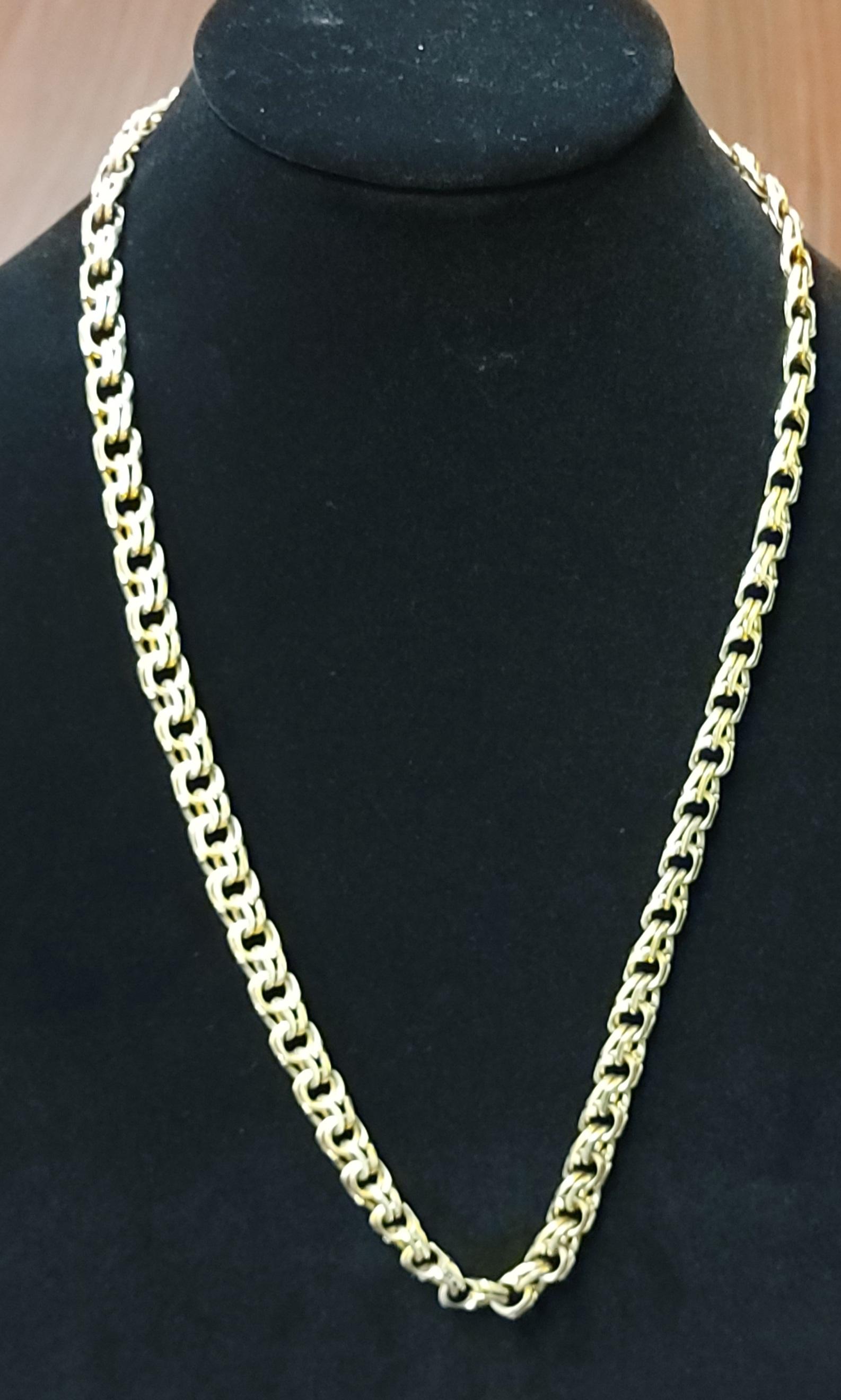 26" Chino Link Chain Necklace 10k gold