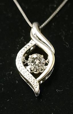 Cubic Zirconia Dancing gem Pendant