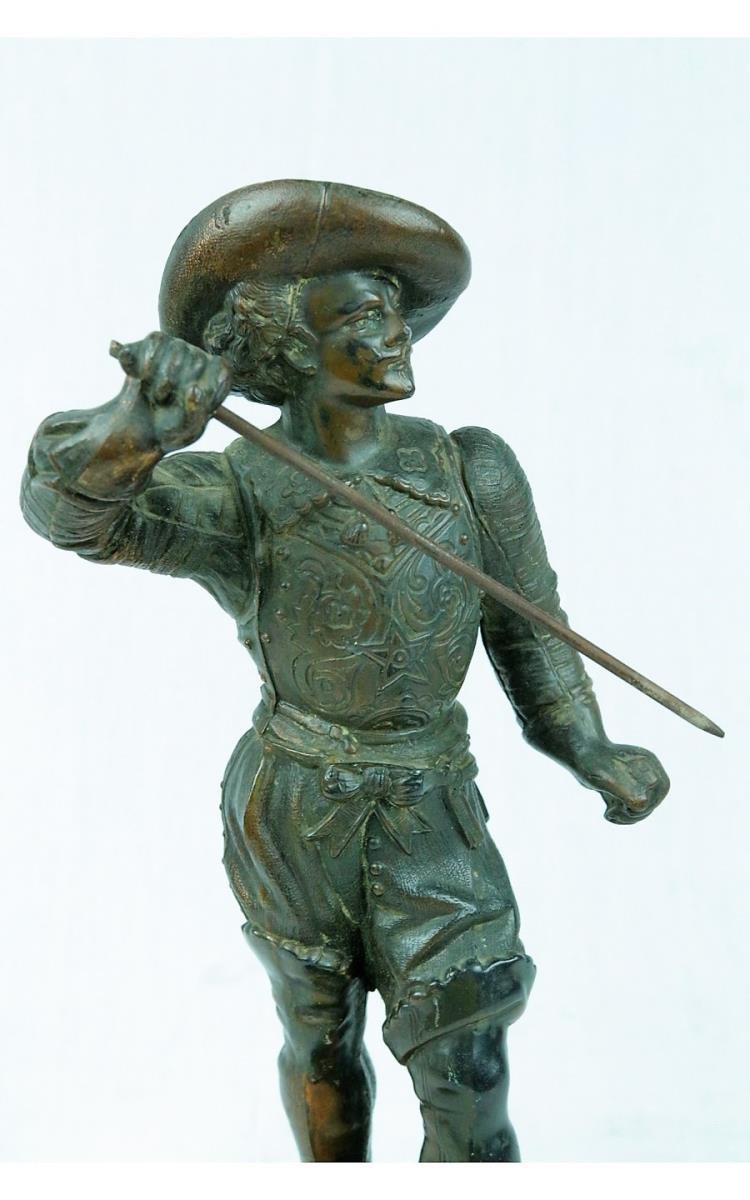 Spelter Musketeer Statue