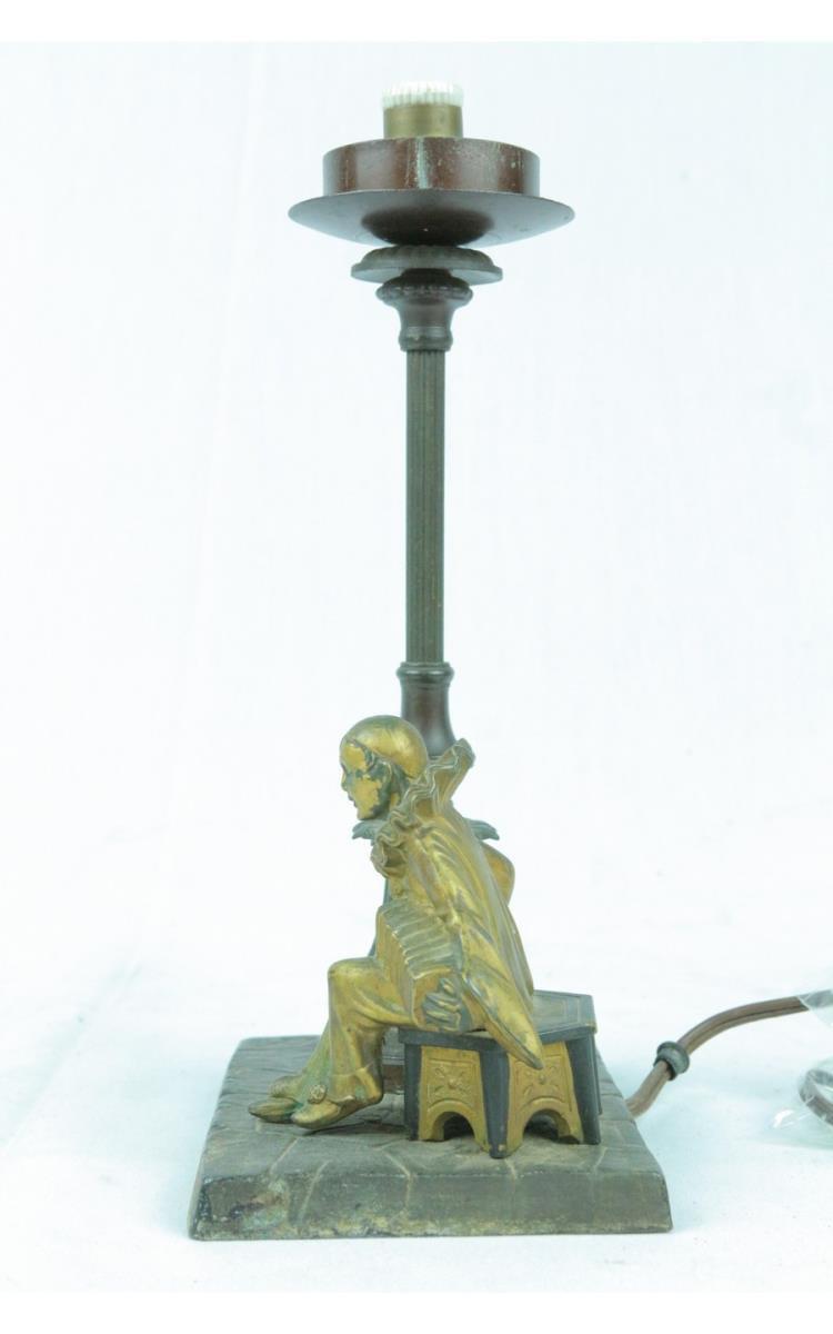 Metal Statue/Lamp Accordion Clown
