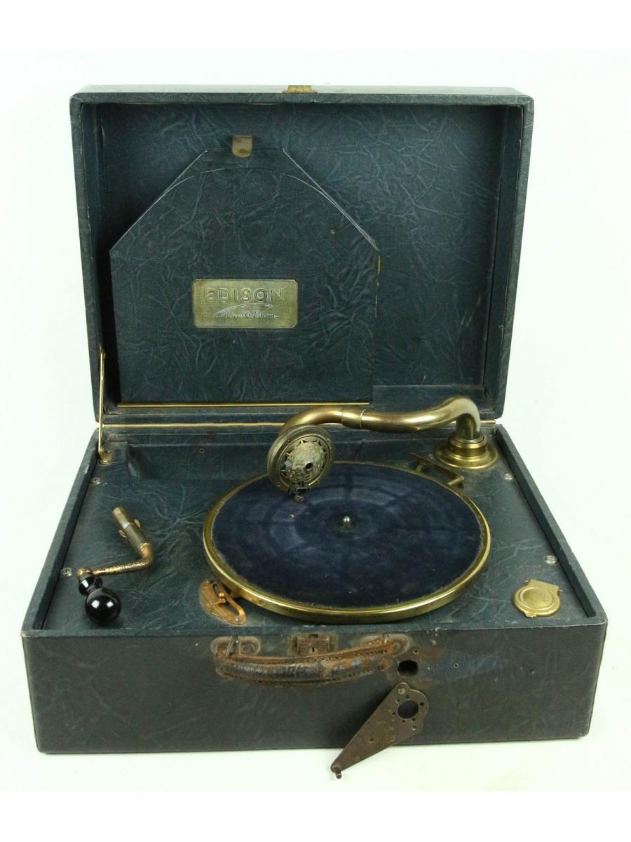 Edison P-1 Portable Needle Record Disc Phonograph