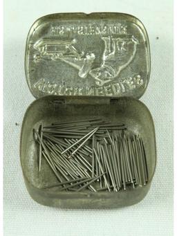 Early Embossed Victor Needle Tin