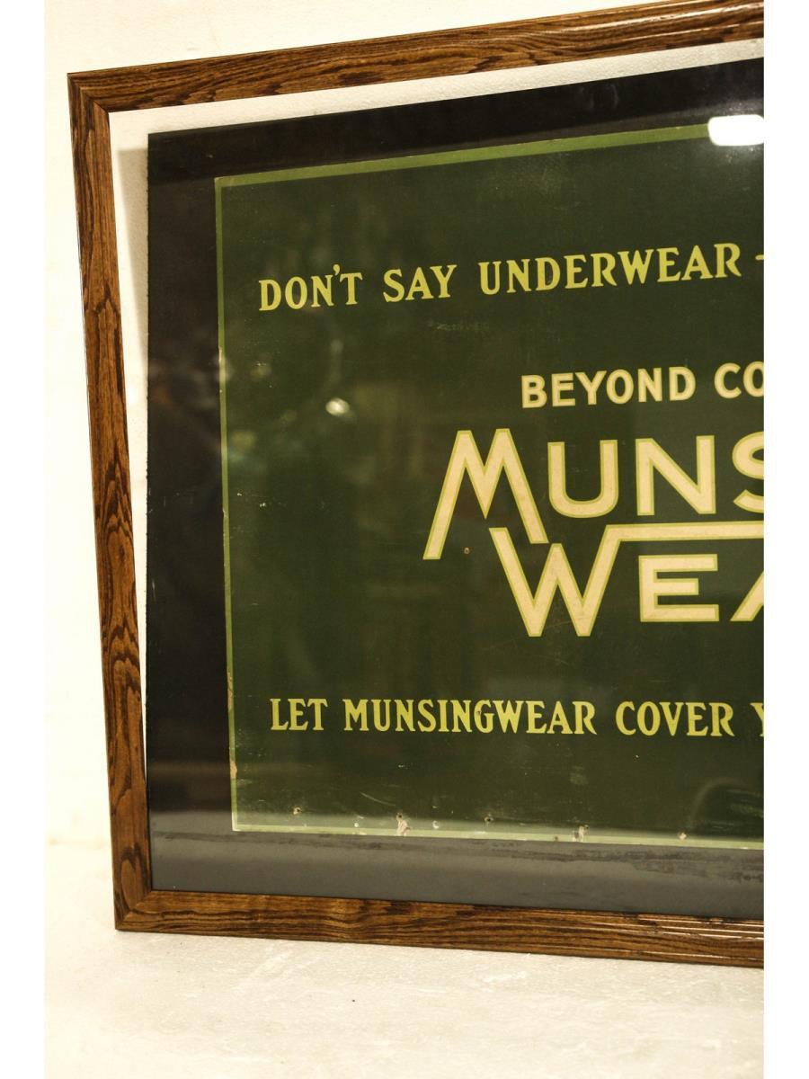 Munsing Wear Advertising Sign Framed