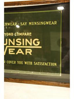 Munsing Wear Advertising Sign Framed