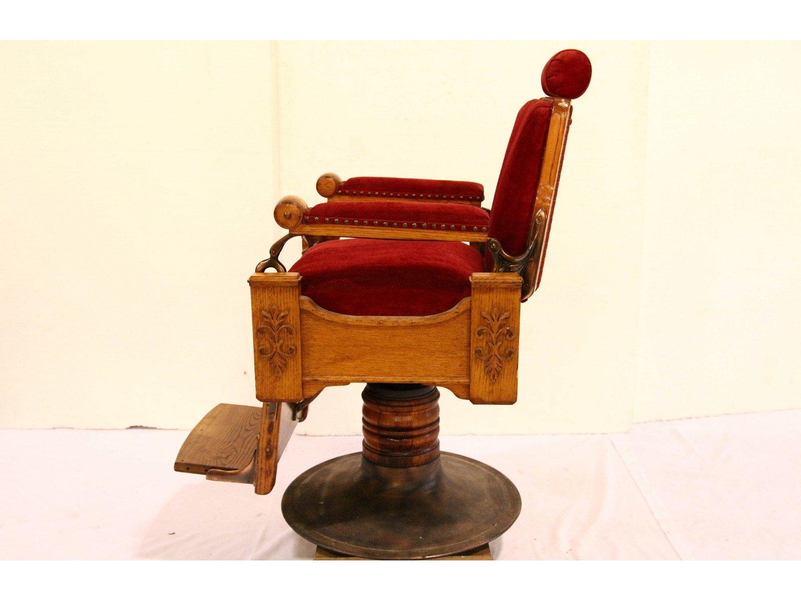 Antique Barber Shop Chair Wood