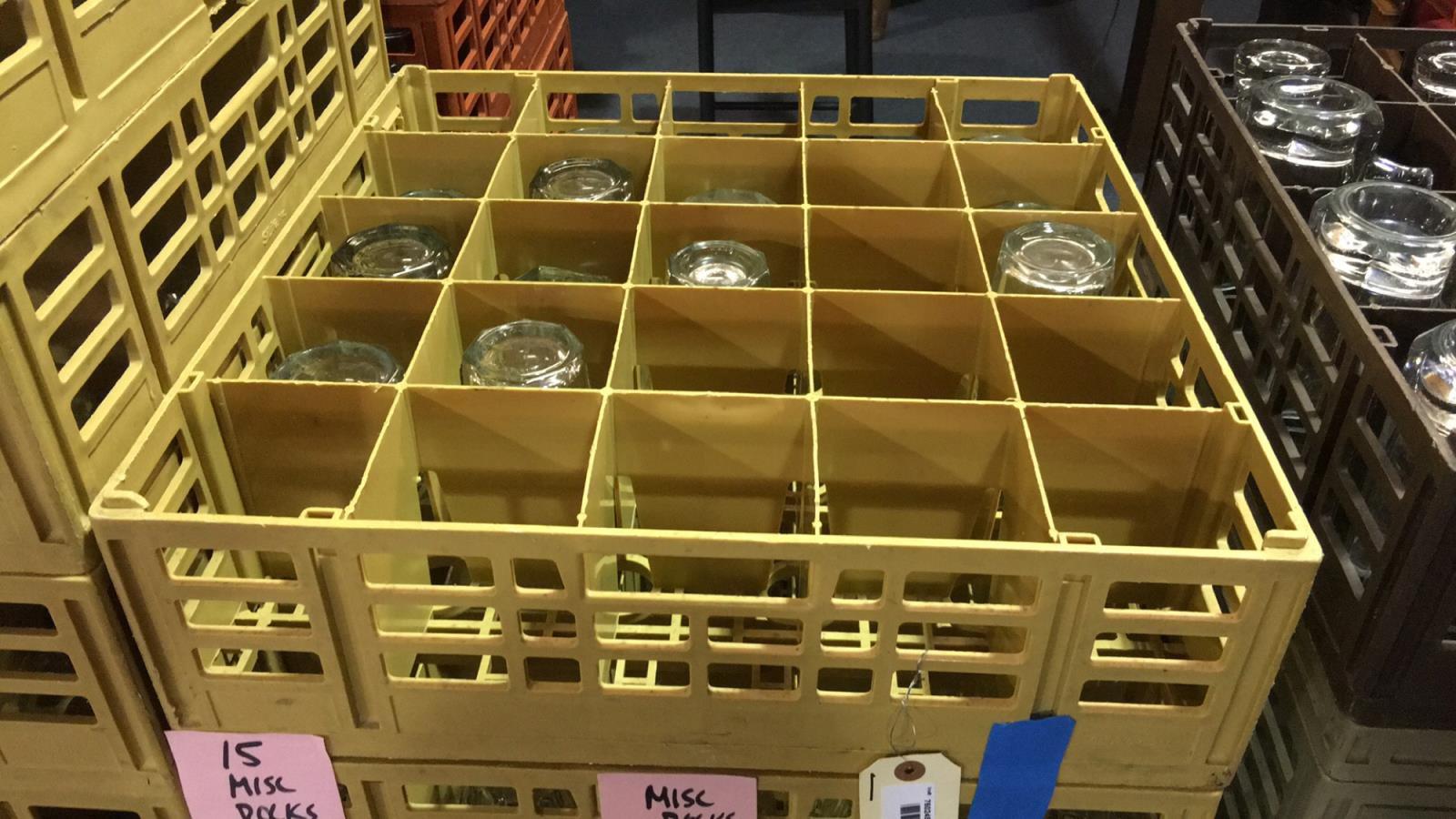 25 Rocks Glasses and Dish Rack