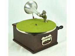 Trumpetone Table Top Disc Phonograph with Horn