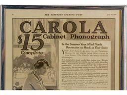 1916 Carola Cabinet Phonograph Advertisement