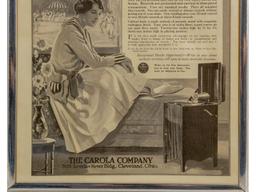 1916 Carola Cabinet Phonograph Advertisement