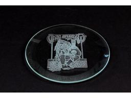 Grateful Dead Jester Etched Glass Disc