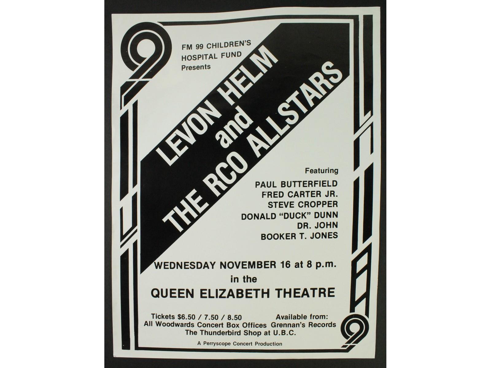 Levon Helm Paul Butterfield Poster 1977