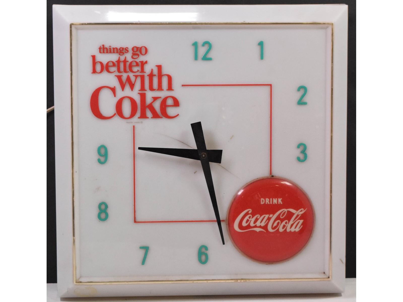 Coca-Cola Square White Clock