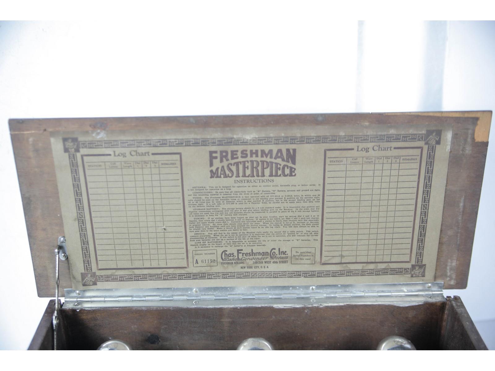 1926 Freshman Masterpiece Battery Model Radio