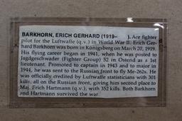 WWII Nazi Luftwaffe Gerd Barkhorn Signed Letter