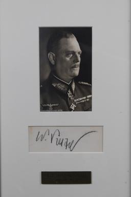 WWII Nazi Wilhelm Keitel Autographed Photo