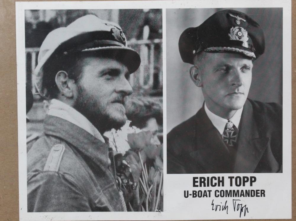 WWII Nazi Erich Topp Autographed Photo