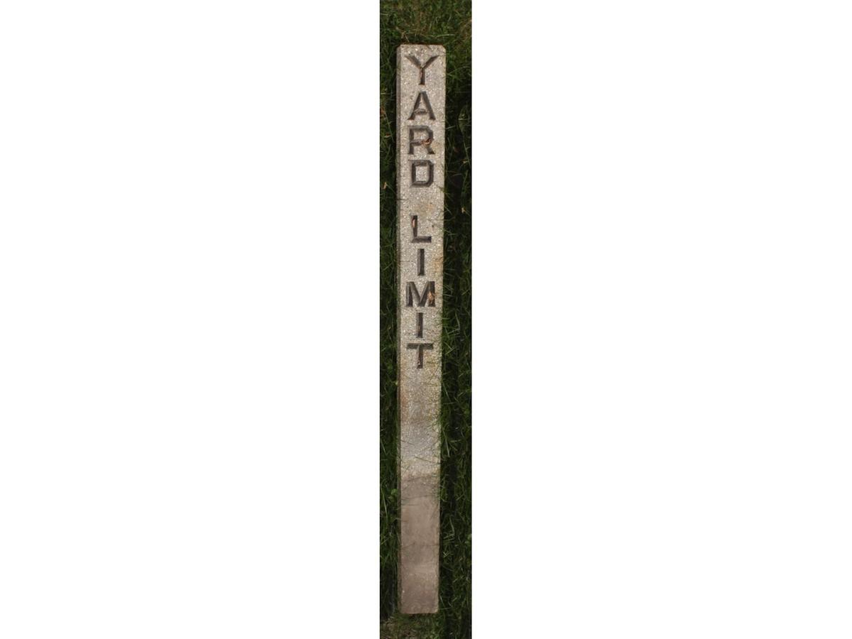 "Yard Limit" Railroad Marker