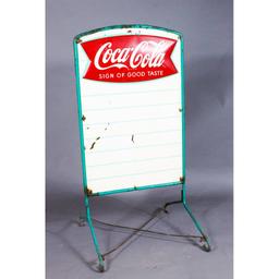 "Coca-Cola Sign of Good Taste" Standing Menu Board