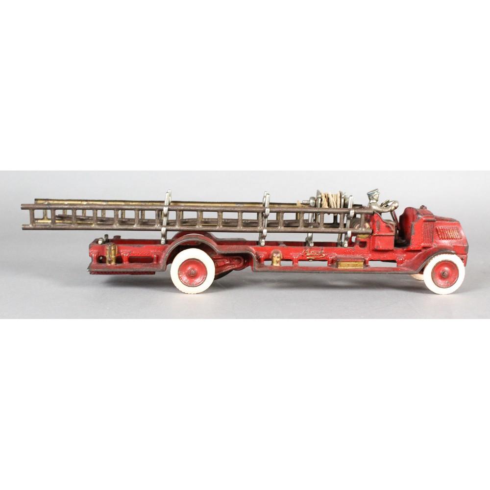 Arcade Cast Iron Mack Fire Ladder Truck Toy