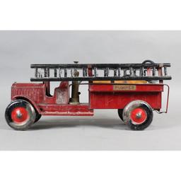 Structo Pressed Steel Fire Truck Toy