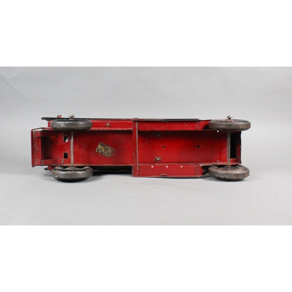 Structo Pressed Steel Fire Truck Toy