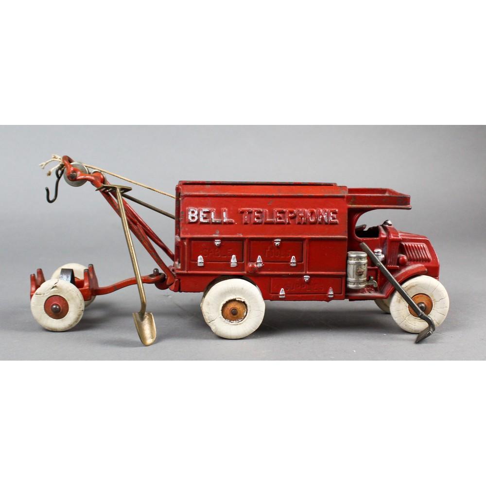 Hubley Cast Iron Bell Telephone Toy Truck