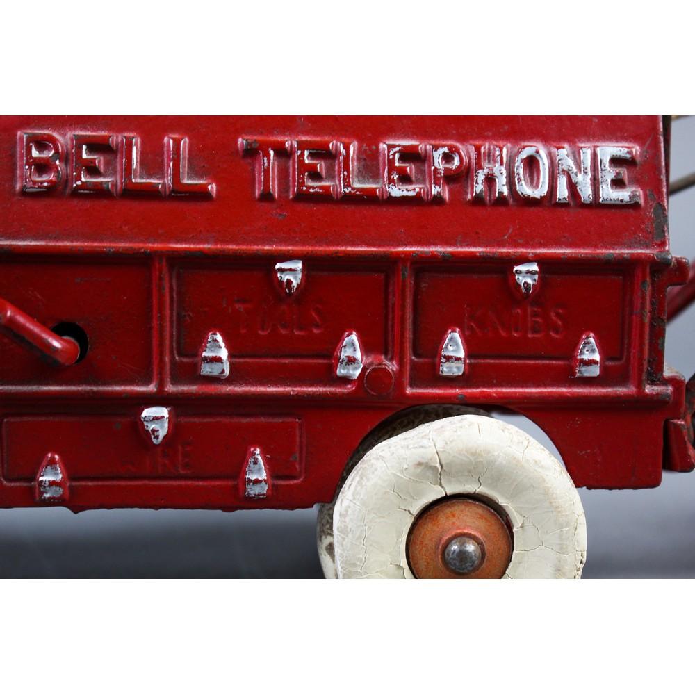 Hubley Cast Iron Bell Telephone Toy Truck