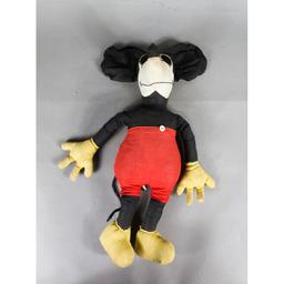 Vintage 1930's Mickey Mouse Cloth Doll