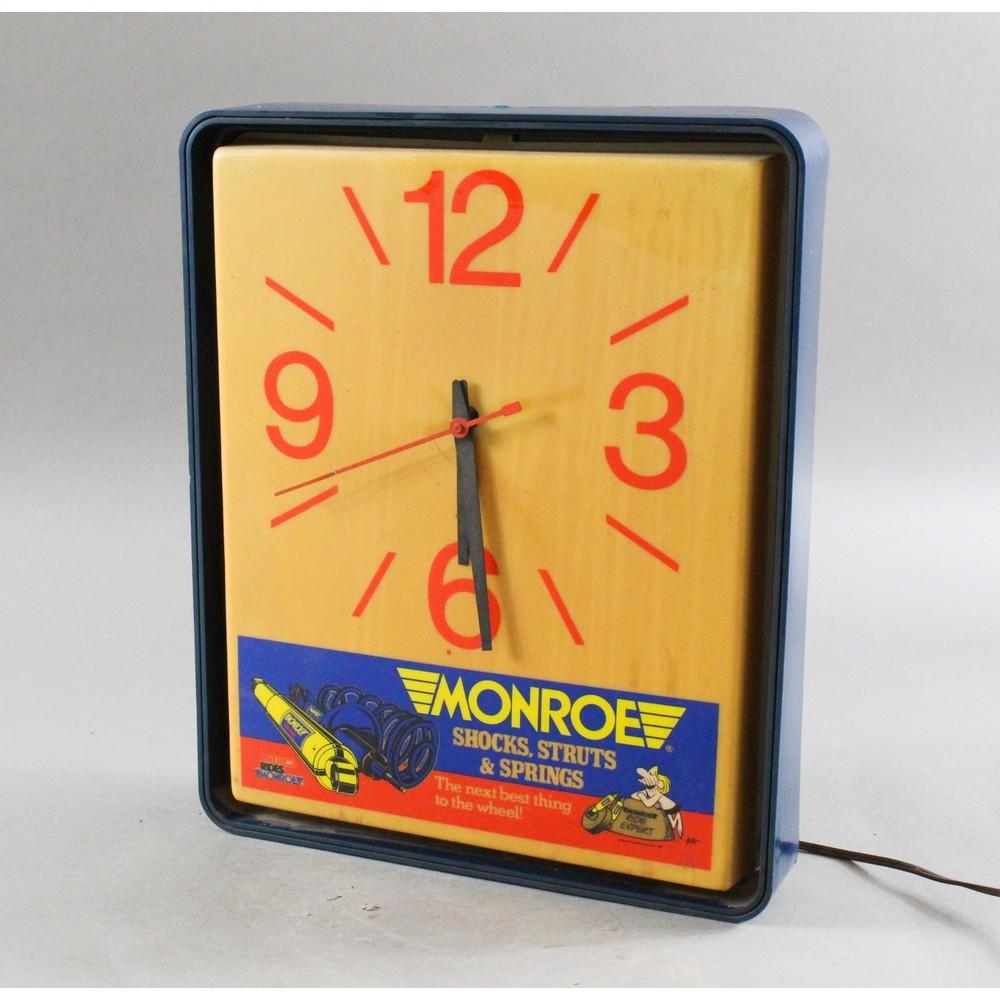 Vintage Automotive Monroe Shocks Wall Clock