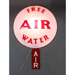 Vintage Gas Station Air and Water Light Up Sign