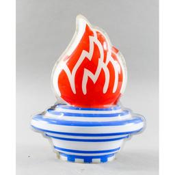 Standard Oil Flame Globe In Holder