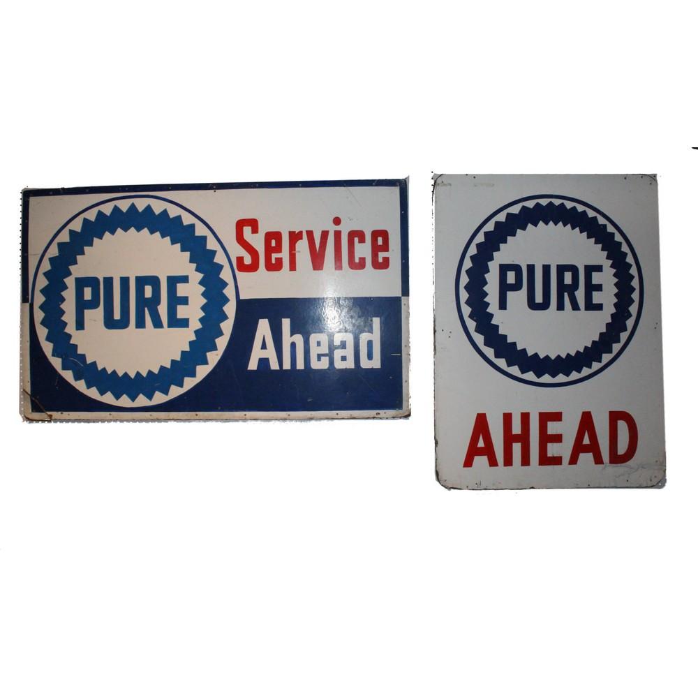 Automotive "Pure" Oil Gas Station Signs (2)