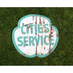 Large "Cities Service" Gas Station Porcelain Sign