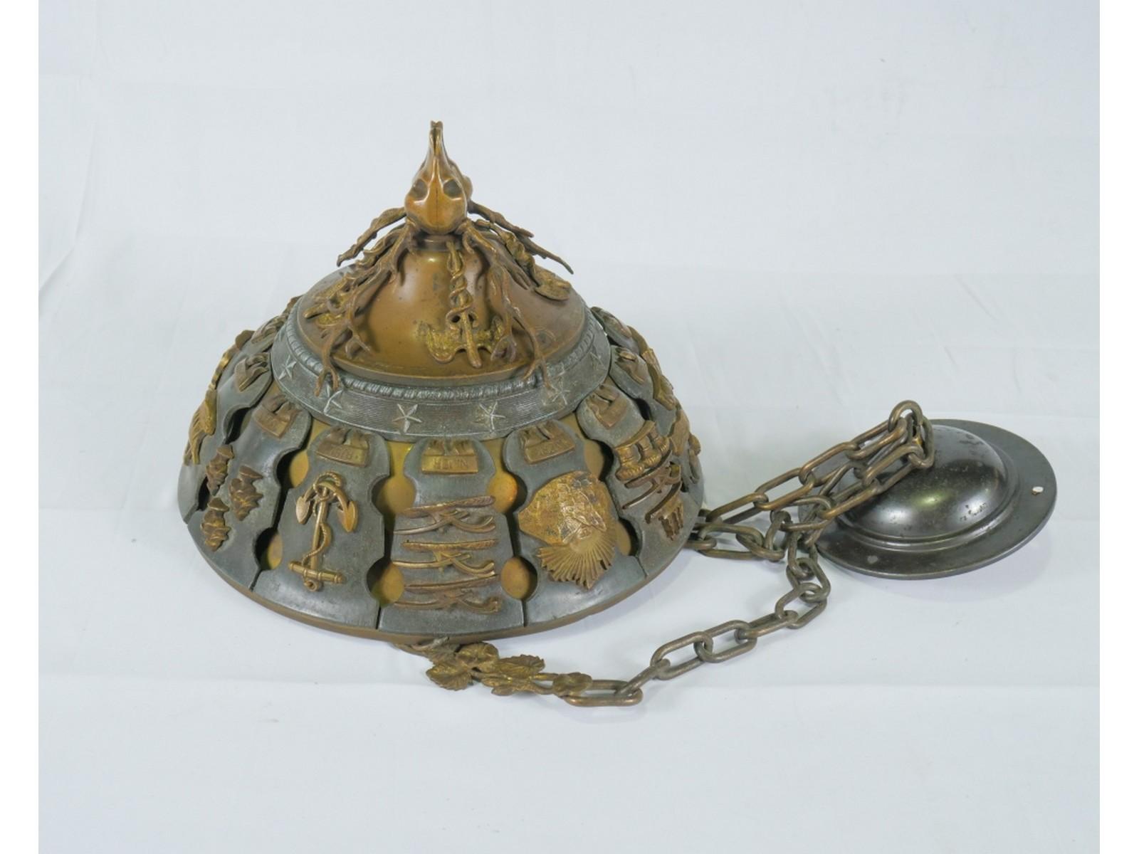 Bronze/Pewter Hanging Light Fixture