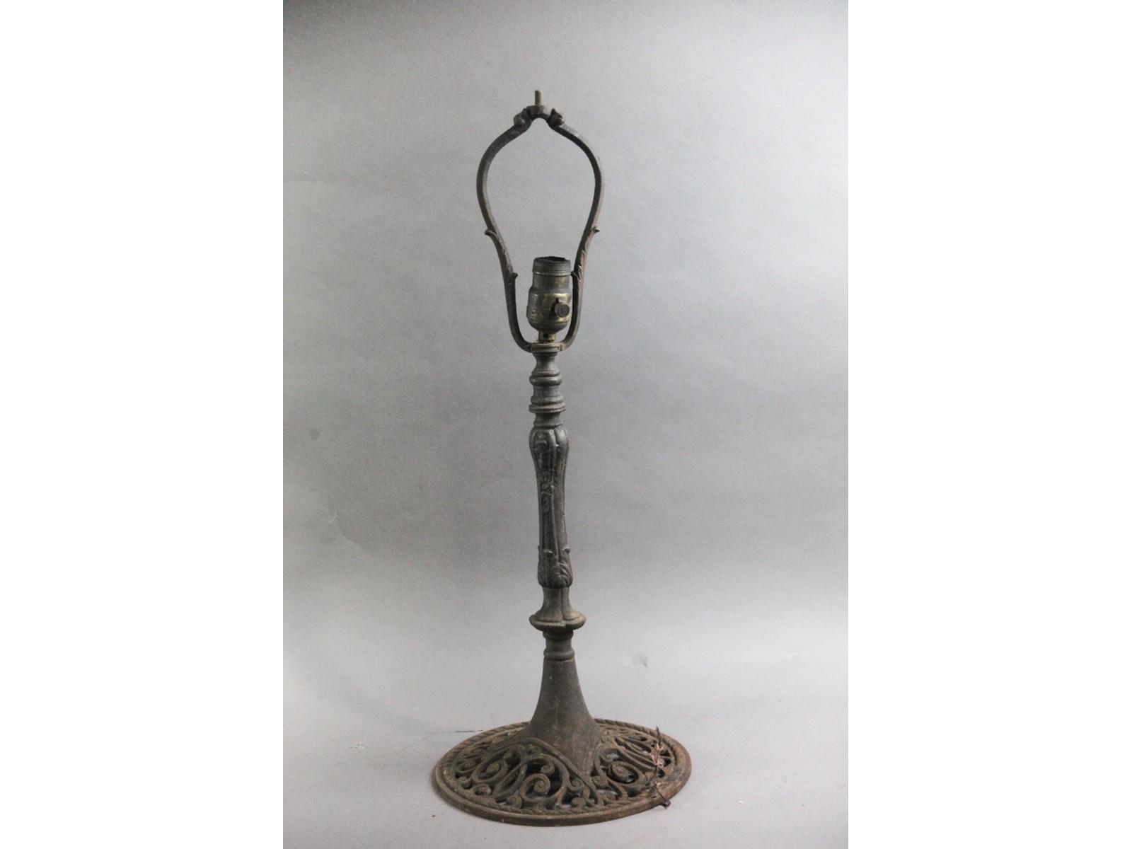 Cast Iron Lamp Base (No Shade)