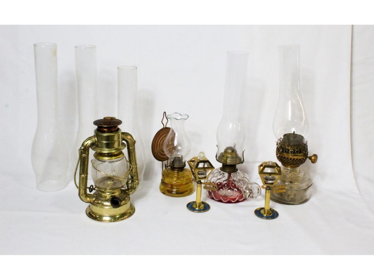 Box Lot Hurricane Lamps (9)