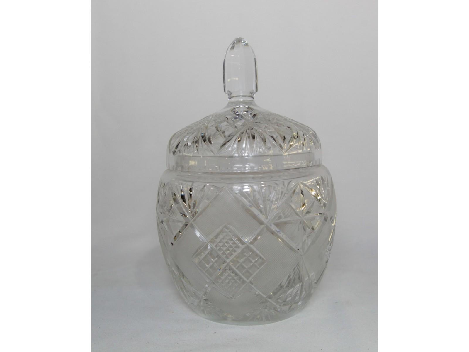 Crystal Candy Jar and Bowl with Glass Spoon (2)