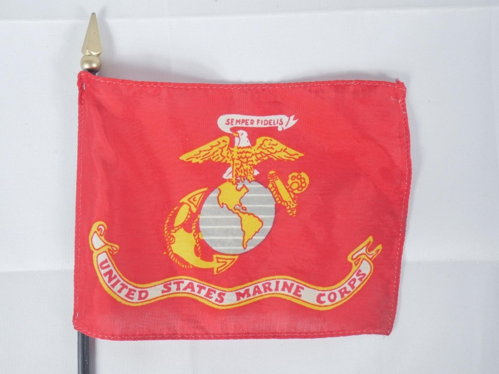 WWII Marine Corps Service Plaque w/ Flags