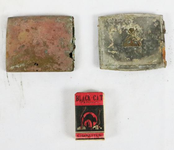 Iwo Jima Cigarette Cases and Cigarette (2)