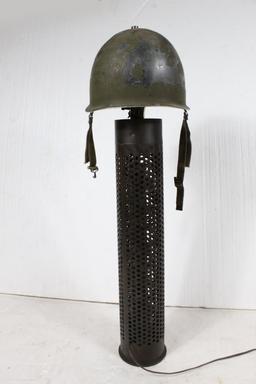 1950's M1 Helmet Recoilless Rifle Shell Lamp