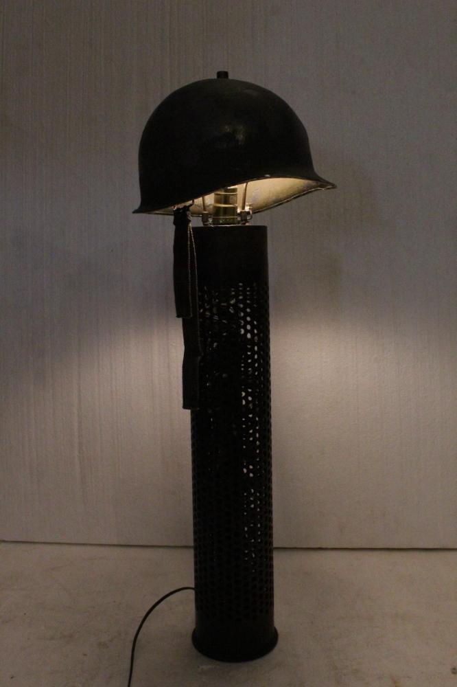 1950's M1 Helmet Recoilless Rifle Shell Lamp