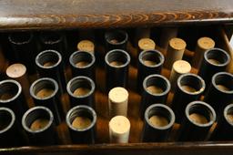 Oak Five Drawer Cylinder Record Cabinet