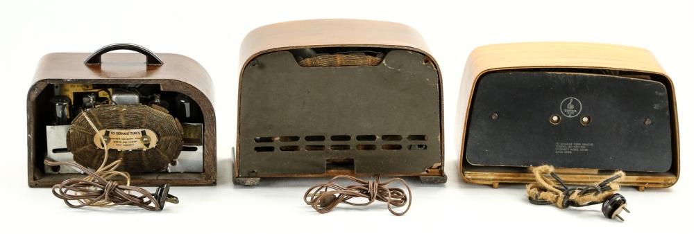 Firestone, Emerson (2) Wood Radios