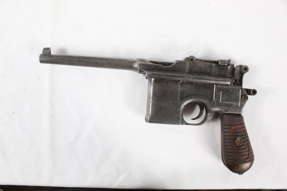 Mauser C96 Pistol w/ Red 9 Grips