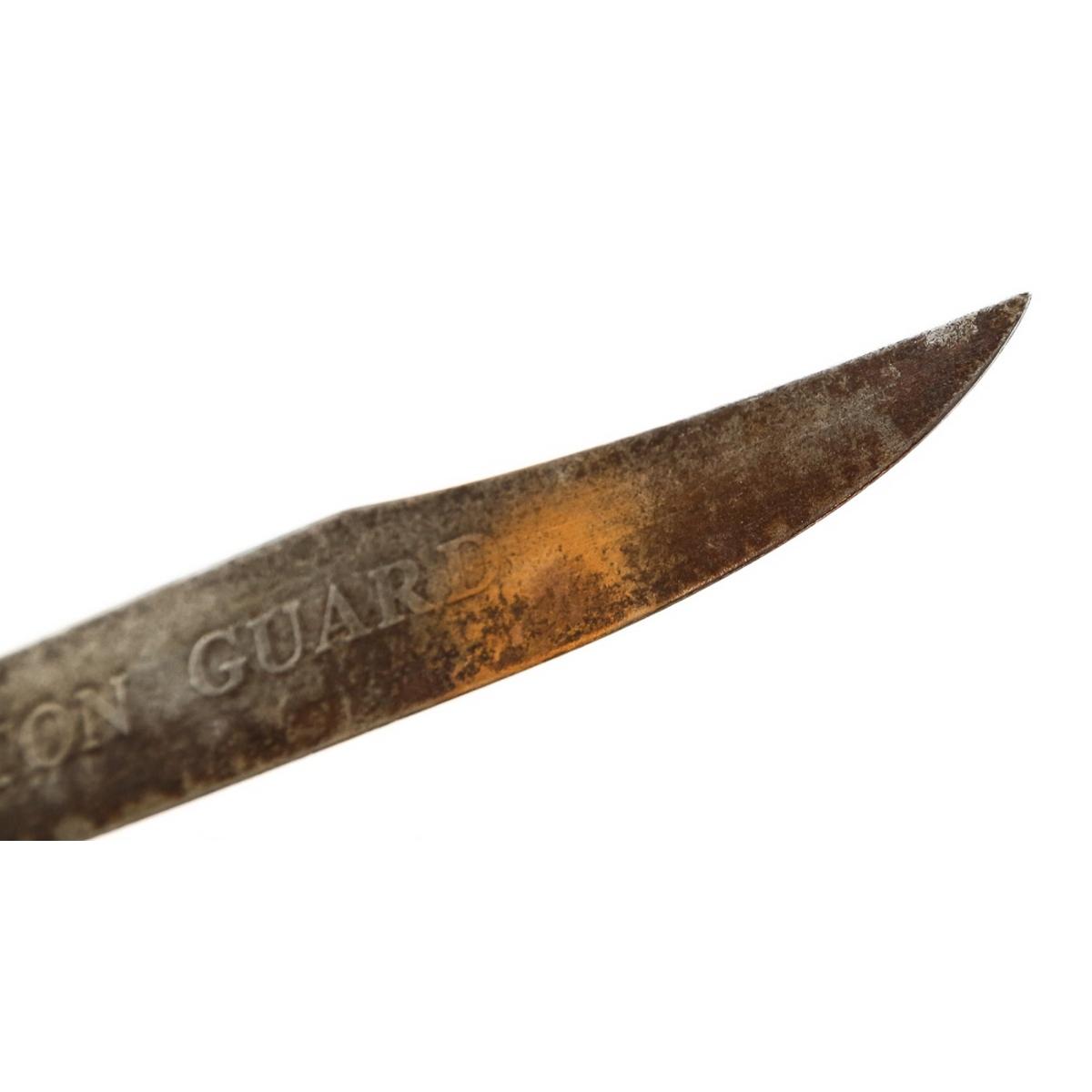 1863 Long Knife Marked "Charleston Guard"