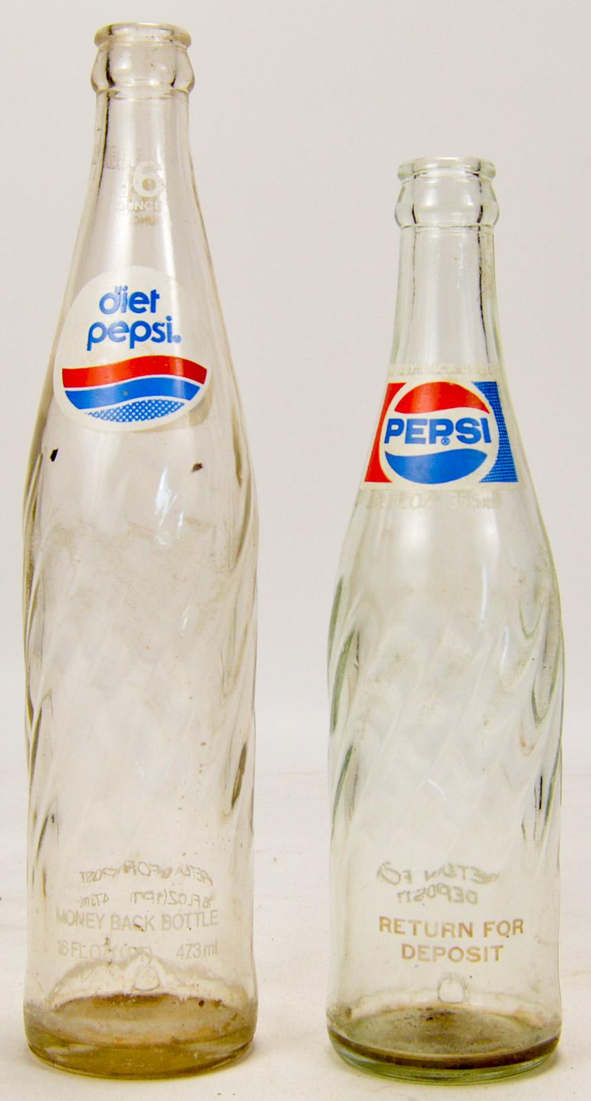 Lot of 48 Empty Pepsi Bottles