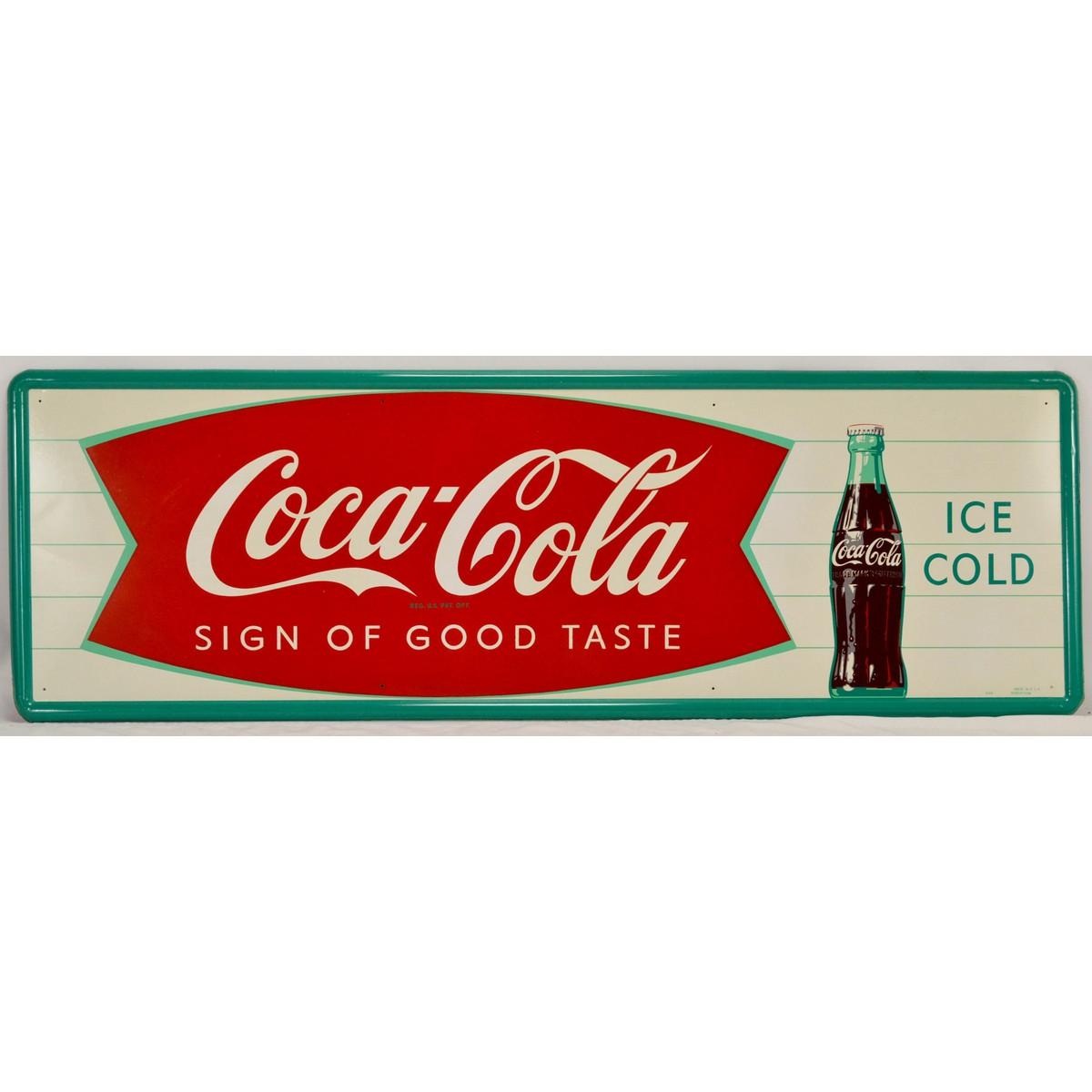 Horizontal Coca-Cola Fishtail Sign