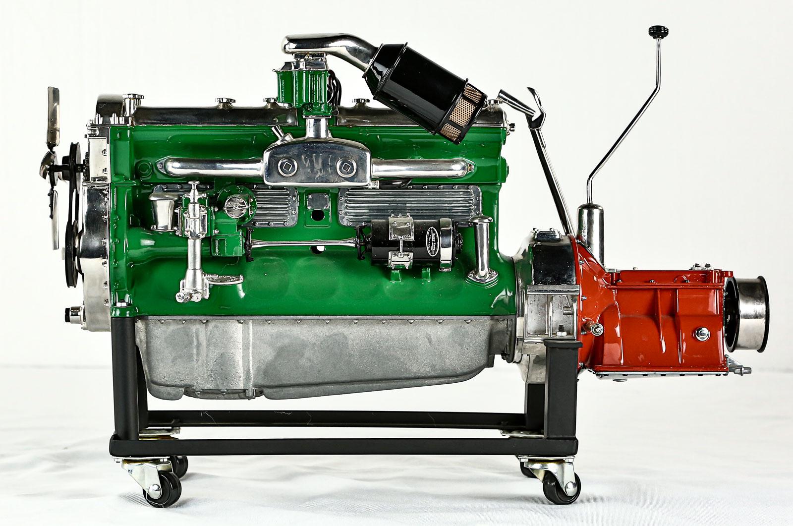 Duesenberg Â¼ Scale Engine on Stand